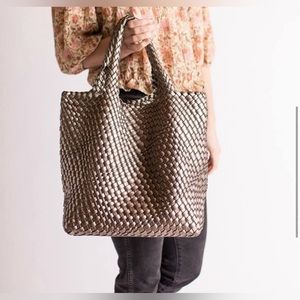 NWT One Knotted Woven Vegan Leather Tote Only